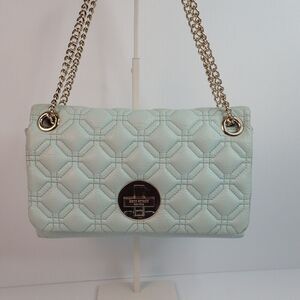 Kate Spade Astor Court Cynthia Grace Blue Quilted Leather Shoulder Bag WKRU2650